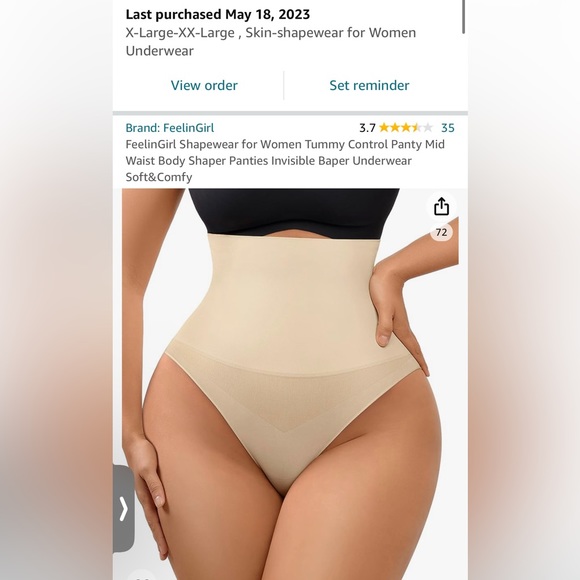 NWT-Feeling Girl ShapeWear invisible high waist panty xl-xxl - Picture 10 of 10